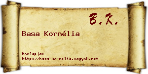 Basa Kornélia névjegykártya